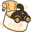 Cute Black Kitten in a Can