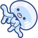 Cute Blue Jellyfish