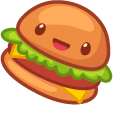 Cute Burger and Coca-Cola