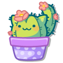 Cute Cactus Bunny and Cat