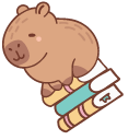 Cute Capybara Student
