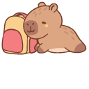 Cute Capybara Student