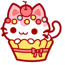 Cute Cat Cake with Apple