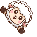 Cute Cheerful Sheep