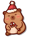 Cute Christmas Capybara