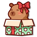 Cute Christmas Capybara