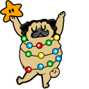 Cute Christmas Tree Pug
