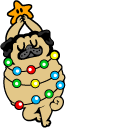 Cute Christmas Tree Pug