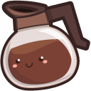Cute Coffee Pot and Donut