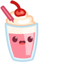 Cute Croissant and Milkshake