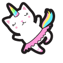 Cute Dancing Unicorn Cat