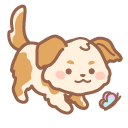 Cute Dog with Butterfly