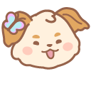 Cute Dog with Butterfly