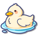 Cute Duck Paddling and Diving
