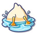 Cute Duck Paddling and Diving