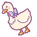 Cute Ducks with Ribbon and Flower Hat