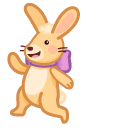 Cute Easter Rabbit on Egg Balloon