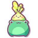 Cute Flower Bulb in a Frog Pot