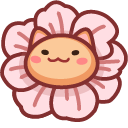 Cute Flower Cat