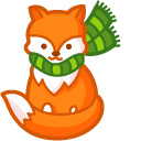 Cute Fox and Scarf