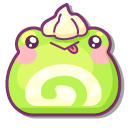 Cute Frog Ice Cream and Frog Roll Cake