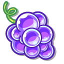 Cute Glassy Pomegranate and Grape Cluster