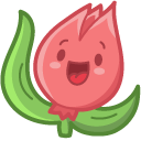 Cute Happy Tulip