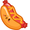 Cute Hot Dog and Mustard