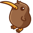Cute Kiwi Fruit and Bird
