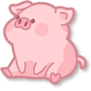 Cute Melancholic Pig