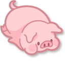 Cute Melancholic Pig