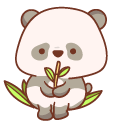 Cute Panda with Bamboo