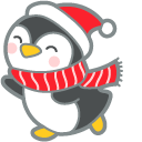 Cute Penguin in Scarf