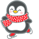 Cute Penguin in Scarf
