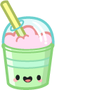Cute Piece of Cake and Frosted Lemonade