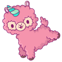 Cute Pink and Cyan Llamas