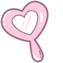 Cute Pink Mirror Heart