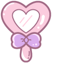 Cute Pink Mirror Heart