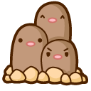 Cute Pokemon Diglett and Dugtrio
