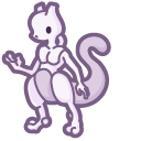 Cute Pokemon Mew and Mewtwo