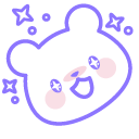 Cute Purple Polar Bear