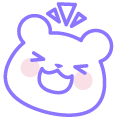 Cute Purple Polar Bear