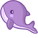 Cute Purple Whale
