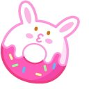 Cute Rabbit Ice Cream and Donut