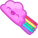 Cute Rainbow Cloud and Storm Cloud
