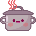Cute Saucepan and Oven Glove