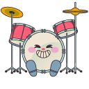Cute Smiling Drum Set