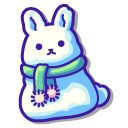 Cute Snow Bunny and Snow Cat