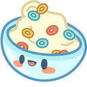 Cute Spoon and Cereal