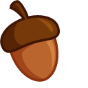 Cute Squirrel and Acorn